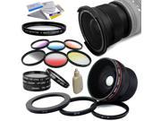 Pro .20x .35x Fisheye Lens UV Filter Close Up Macro Filter Set 6 Piece Filters Kit for 52MM Panasonic LUMIX G VARIO 14 42mm H FS014042 LUMIX G VARIO 4