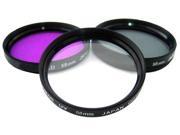 77mm Hi Resolution 3pcs Lens Filter Kit Black