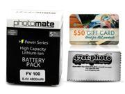 Photomate NP FV100 4800mAh Battery for Sony HDR CX200 CX210 CX220 CX230 CX250 Video Camera Camcorder