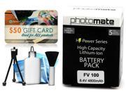 Photomate NP FV100 4800mAh Battery for Sony HDR CX760 CX900 PJ10 PJ200 PJ230 PJ260 Video Camera Camcorder