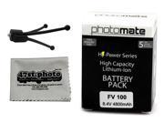 Photomate NP FV100 4800mAh Battery for Sony HXR MC50 MC50E HDR XR550V FDR AX100 Video Camera Camcorder