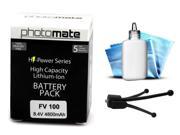 Photomate NP FV100 4800mAh Battery for Sony HDR XR160 XR350 XR550 PJ650V PJ710V Video Camera Camcorder