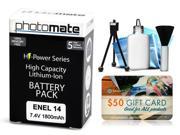 Photomate EN EL14 1800mAh Battery for Nikon DF Coolpix P7100 P7000 P7700 P7800 Digital Camera