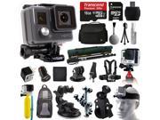 GoPro HD HERO Waterproof Action Camera Camcorder CHDHA 301 with 16GB MicroSD Large Case Selfie Stick Monopod Stabilizer Holder Chest Strap Car Charg