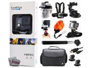 GoPro HERO Action Camera CHDHA 301 with Headstrap Chest Harness Suction Cup Handgrip Floaty Strap Wrist Hand Glove Selfie Stick Large Padded Case