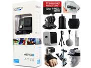 GoPro HERO Camera Camcorder CHDHC 101 with Starter Accessories Kit includes 32GB Card Home Car Charger Head Helmet Strap Hand Glove Flexible Octopu
