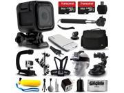 GoPro HERO4 Session HD Action Camera CHDHS 101 Ultimate 20 Piece Accessories Package with 128GB Memory Travel Case USB Portable Charger Head Chest Str