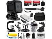 GoPro HERO4 Session HD Action Camera CHDHS 101 Ultimate 20 Piece Accessories Package with 96GB Memory Travel Case USB Portable Charger Head Chest Stra