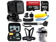 GoPro HERO4 Session HD Action Camera CHDHS 101 with 10 Piece Accessories Bundle includes 32GB Card Floating Bobber Card Reader Selfie Stick Chest Head