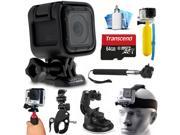 GoPro HERO4 Session HD Action Camera CHDHS 101 with Extreme Sports Accessories Kit includes 64GB MicroSD Card Selfie Stick Head Strap Floating Bobber