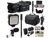 Canon XA35 1080P HD Professional Video Camcorder Kit with 128GB Memory LED Light Filters Microphone 67 Monopod Deluxe Bag Extra Extended Batteries