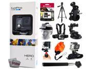 GoPro HERO Action Camera CHDHA 301 with 32GB Ultra Memory 60? Pro Series Tripod Bike Motorcycle Clamp Head Chest Mount Suction Cup Stabilizer Selfie