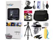 GoPro HERO Action Camera CHDHA 301 with 32GB Ultra Memory Large Padded Case 60? Pro Series Tripod Headstrap Mount Floaty Bobber HDMI Cable Wrist Glo