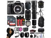 Canon EOS 80D DSLR Digital Camera with EF S 18 55mm IS STM 55 250mm IS II 6.5mm Fisheye 420 800mm Telephoto Lens 128GB Memory 2 Extra Batteries Wide