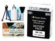 Photomate NB10L NB 10L 1200mAh Battery for Canon Powershot SX40HS SX50HS SX60HS Digital Camera