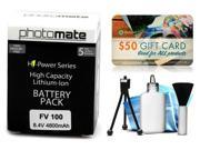 Photomate NP FV100 4800mAh Battery for Sony HDR CX550 CX560 CX580 CX700 CX730 Video Camera Camcorder