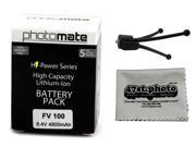 Photomate NP FV100 4800mAh Battery for Sony HDR PJ760V PJ790V CX580V CX700V CX760V Video Camera Camcorder