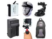 Windshield Car Mount Backpack Charger Battery for GoPro HERO4 Hero 4