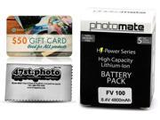 Photomate NP FV100 4800mAh Battery for Sony HDR CX110 CX130 CX150 CX160 CX170 Video Camera Camcorder