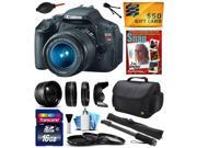 Canon EOS Rebel T3i Digital SLR Camera with EF S 18 55mm f 3.5 5.6 IS Lens with 16GB Memory 2.2x 0.43x Lens Hood 3 Piece Filters 67 Monopod DVD C