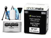 Photomate BP827 BP 827 3200mAh Battery for Canon HFM40 HFM41 HFM400 HFM306 HFM31 Video Camera Camcorder