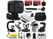 GoPro HERO4 Session HD Action Camera CHDHS 101 with 16GB Card Case Floating Bobber Flexible Tripod Head Chest Strap Car Mount Opteka X Grip LED