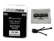 Photomate NP FV100 4800mAh Battery for Sony HDR TD10V TD20V TD30V XR260V XR350V Video Camera Camcorder