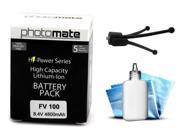 Photomate NP FV100 4800mAh Battery for Sony HDR PJ26V PJ30V PJ50V PJ430V PJ580V Video Camera Camcorder