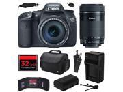 Canon EOS 7D 18 MP CMOS Digital SLR Camera with 18 135mm f 3.5 5.6 IS UD and EF S 55 250mm f 4 5.6 IS STM Lens with 32GB Memory Large Case Battery Charger M