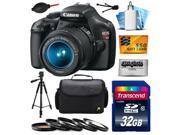 Canon EOS Rebel T3 Digital SLR Camera with EF S 18 55mm f 3.5 5.6 IS Lens with 32GB Memory Large Case Tripod 5 Piece UV CPL FL ND4 10x Filters Blower