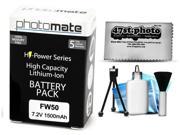 Photomate NP FW50 1500mAh Battery for Sony Alpha NEX 5T 5N 3N C3 DSC RX10 Digital Camera
