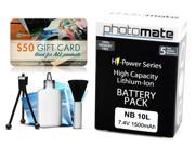 Photomate NB10L NB 10L 1200mAh Battery for Canon Powershot G15 G16 G1x G1 X Digital Camera