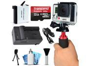 32GB Accessories Bundle with AHDBT401 Battery Charger for GoPro HERO4 Hero 4