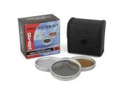 Opteka 46mm HD2 3 Piece Professional Filter Kit UV PL FL D