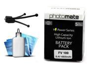 Photomate NP FV100 4800mAh Battery for Sony HDR PJ510 PJ540 PJ810 XR150 Video Camera Camcorder