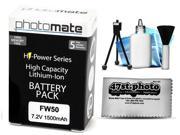 Photomate NP FW50 1500mAh Battery for Sony Alpha A7 II A7R A7S SLT A33 A37 A55 DSLR SLR Digital Camera