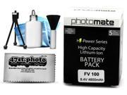 Photomate NP FV100 4800mAh Battery for Sony HDR CX190 CX330 CX370 CX510 CX740 Video Camera Camcorder