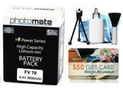 Photomate NP FV70 2600mAh Battery for Sony DCR SX15 SX20 SX21 SX33 SX34 SX43 SX45 Video Camera Camcorder