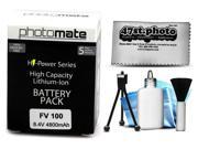 Photomate NP FV100 4800mAh Battery for Sony HDR CX260V CX350V CX370V CX550V CX560V Video Camera Camcorder