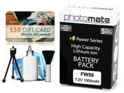 Photomate NP FW50 1500mAh Battery for Sony NEX 5T NEX 5N NEX 3N NEX C3 NEX C5 DSLR SLR Digital Camera