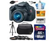 Canon EOS Rebel T3i Digital SLR Camera with EF S 18 55mm f 3.5 5.6 IS Lens with 16GB Memory Large Case Tripod UV CPL FL ND4 10x Filters Dust Blower Cl