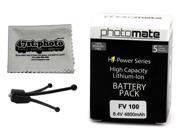 Photomate NP FV100 4800mAh Battery for Sony HXR MC50U NX30 NX70 NEX VG10 NEX VG20 Video Camera Camcorder