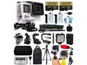 GoPro Hero 4 HERO4 Black Edition 4K Action Camera Camcorder with 2x Micro SD Cards 2x Battery Charger Backpack Helmet Strap Handle Car Mount Selfie Stic