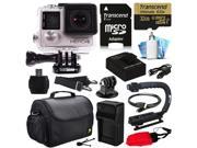GoPro Hero 4 HERO4 Black Edition 4K Action Camera Camcorder with 32GB Must Have Accessories Kit with MicroSD Card Battery Charger Large Case Grip HDMI Car