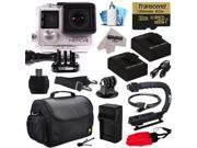 GoPro Hero 4 HERO4 Black Edition 4K Action Camera Camcorder with 32GB Beginner Accessories Kit with MicroSD Card 2x Batteries Charger Large Case Grip HDMI