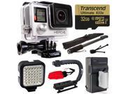 GoPro Hero 4 HERO4 Black Edition 4K Action Camera Camcorder with 32GB MicroSD Card Extra Battery with Home Car Charger Opteka X Grip Selfie Stick Night LE