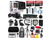 GoPro HERO4 Hero 4 Black Edition 4K Action Camera Camcorder with 2x Micro SD Cards 2x Battery Charger Backpack Helmet Strap Handle Car Mount Selfie Stick