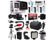 GoPro HERO4 Hero 4 Black Edition 4K Action Camera Camcorder with 32GB MicroSD 3x Battery Charger Large Case Handle Tripod Car Suction Cup Mount LED Video