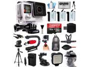 GoPro HERO4 Silver Edition 4K Action Camera with 16GB MicroSD 3x Batteries Charger Card Reader Backpack Chest Harness Action Handle Tripod Car Mount LE