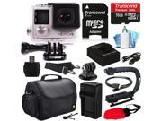 GoPro HERO4 Hero 4 Black Edition 4K Action Camera Camcorder with 16GB Must Have Accessories Kit with MicroSD Card Battery Charger Large Case Grip HDMI Car